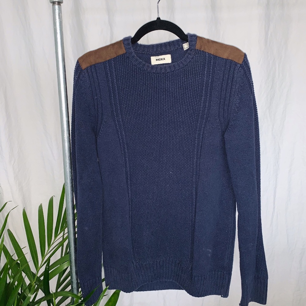 ☀️Mens Mexx light knit sweater with suede detail